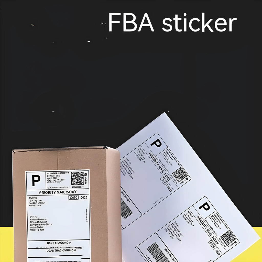 A4 paper FBA barcode labels showing ten different grid formats for printing