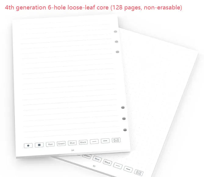 64-page loose leaf notebook refill paper with Zodiac Forest Paper and writing instrument refills