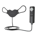 Black four-colour LED photon beauty mask with neck care strap and adjustable settings