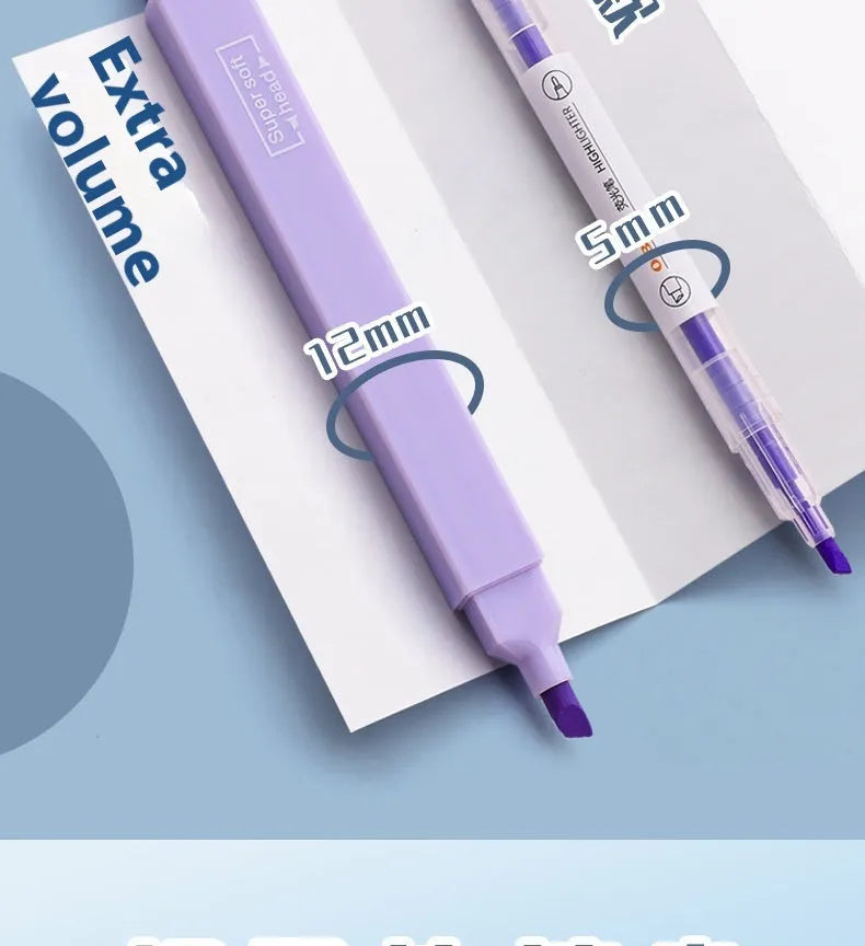Set of double-ended fluorescent marking pens showing assorted bright colours from the Sweet and Salt series.