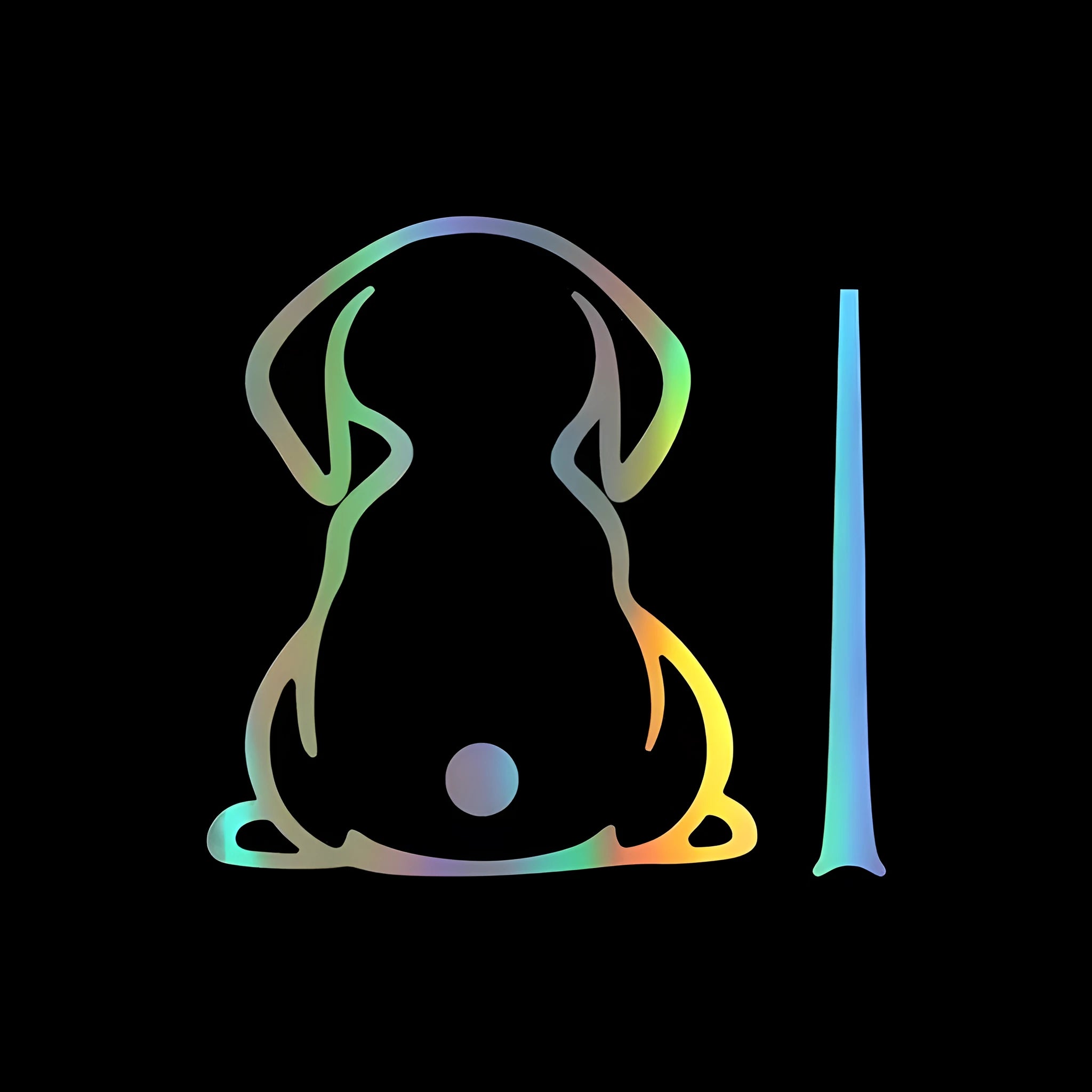 Car window sticker with wiper shadow dog design and cartoon cat pattern in multiple colour options