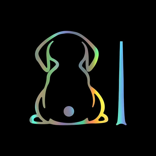 Car window sticker with wiper shadow dog design and cartoon cat pattern in multiple colour options