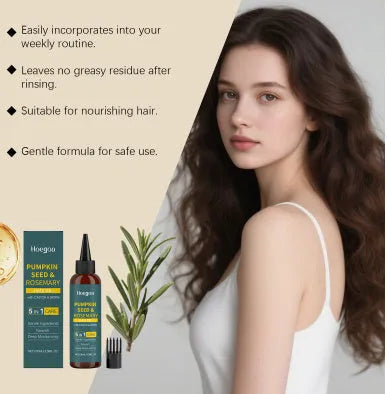 100ml rosemary hair care essential oil bottle with pointed nozzle and hair comb applicator