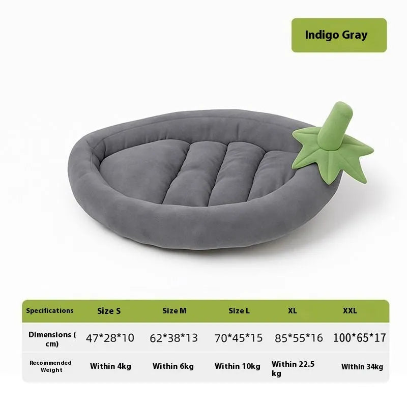 Washable cloth dog mat in brown colour showing rectangular shape suitable for doghouses