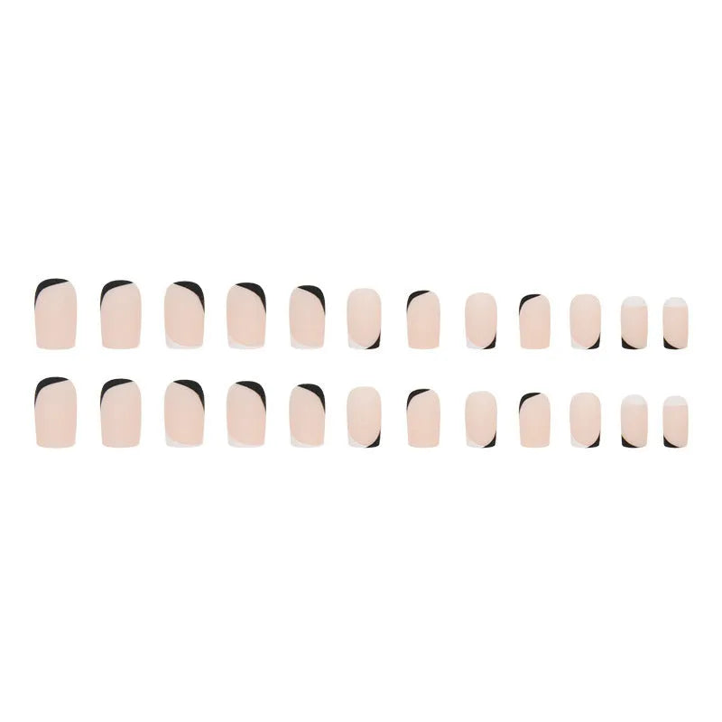 Black and white frosted nail art stickers with mandarin duck colour pattern design