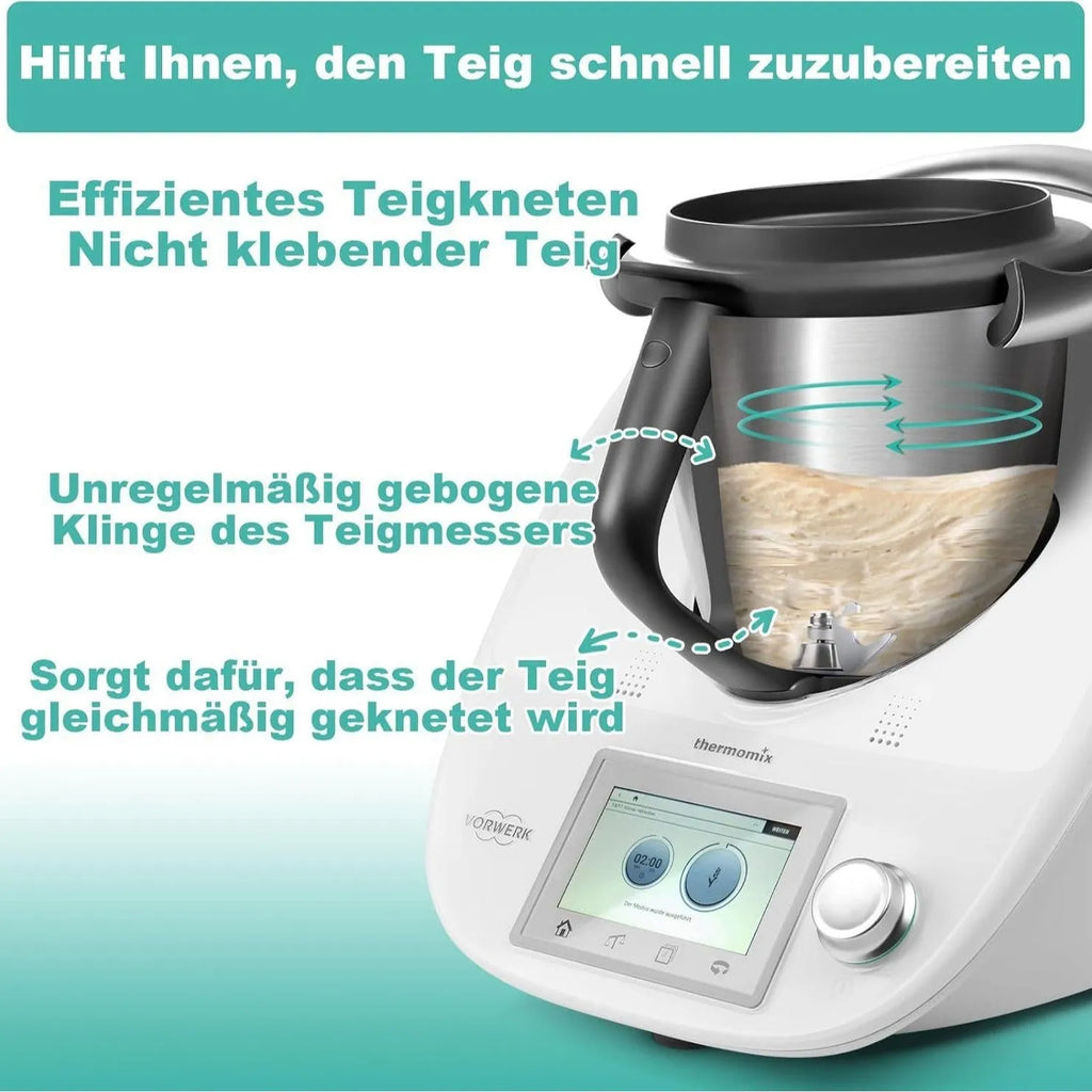 Thermomix dough knife with stainless steel handle and ceramic blade for TM5 and TM6