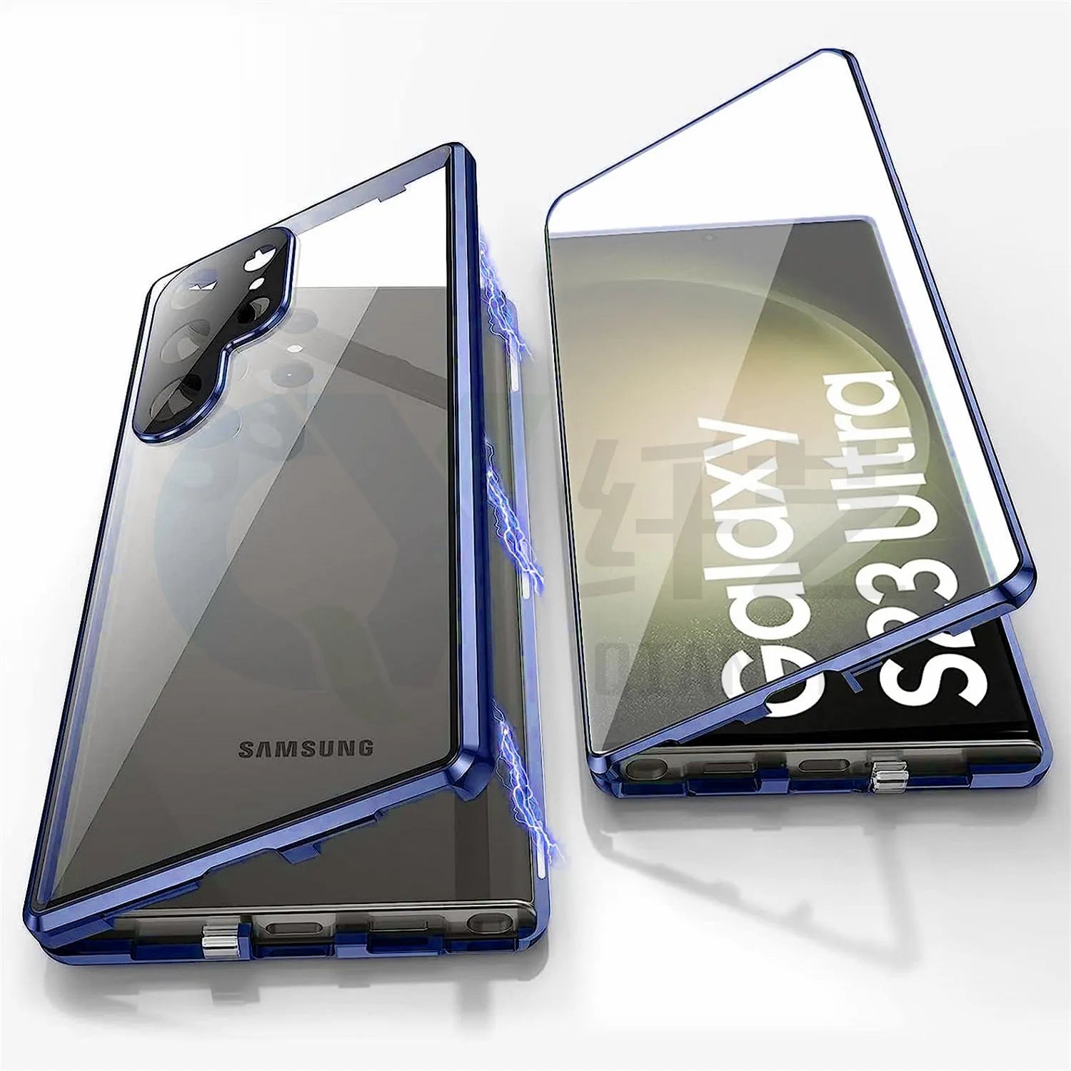 Magnetic king phone case with peep-proof mirror for Samsung Galaxy S24 Ultra in multiple colours