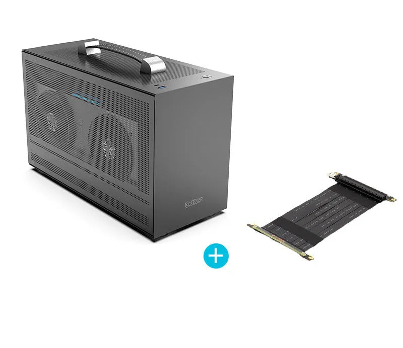 Hummingbird PRO Mini ITX desktop computer case in titanium gray and white colour options