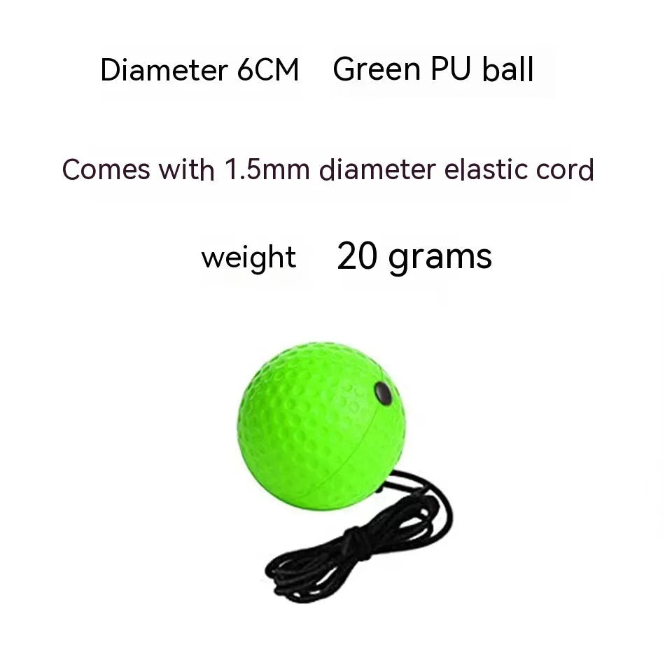 Boxing reaction ball set with multiple coloured balls and adjustable headbands for head-mounted training