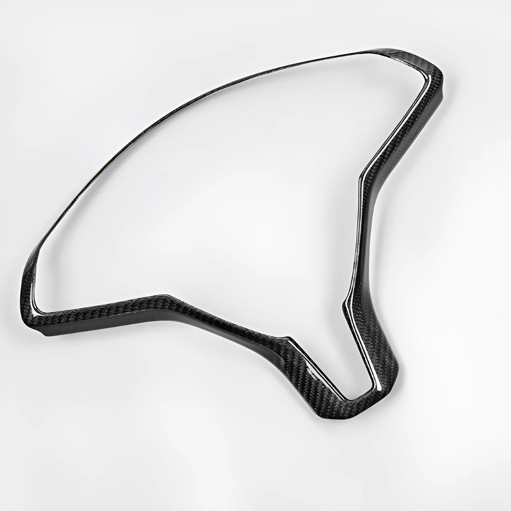 Tesla Model S steering wheel decorative frame in carbon fibre colour made from ABS plastic