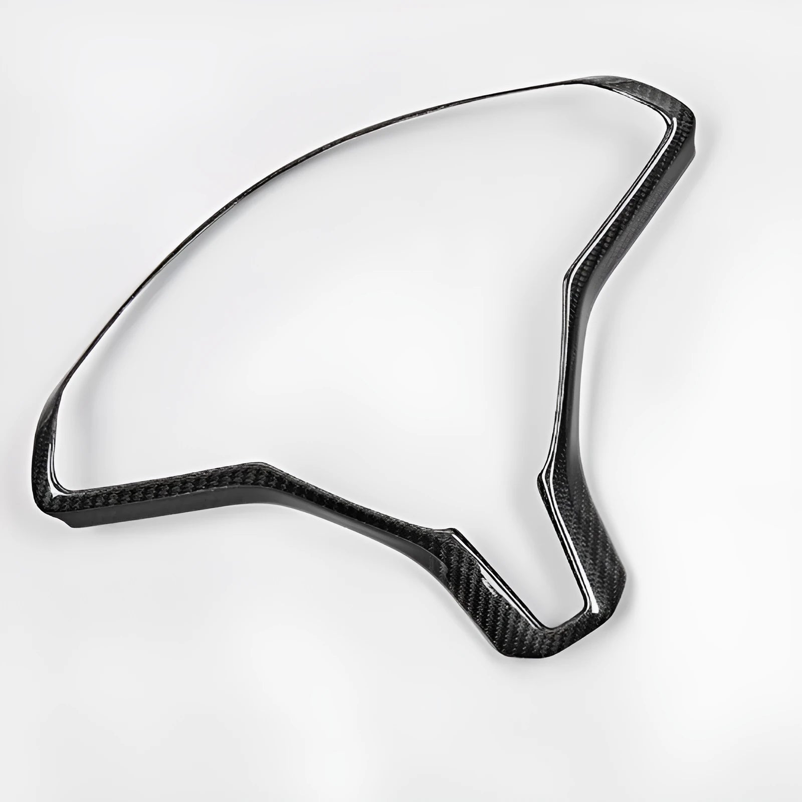Tesla Model S steering wheel decorative frame in carbon fibre colour made from ABS plastic