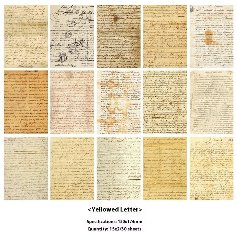 Retro literary notebook with printed classical letters decoration in voyage diary colour