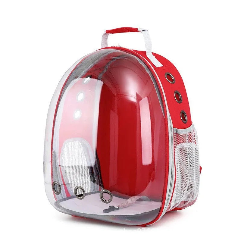 PC pet carrier bag with side opening in various solid colours including grey, pink, green, and blue