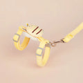Bee-shaped adjustable cat lead in polyester with strap and hand holding rope