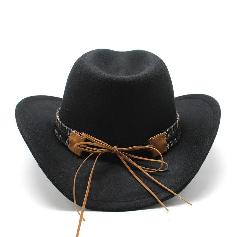 Western cowboy hat with a bell crown in polyester, shown in one of 14 available colours including army green and wine red.
