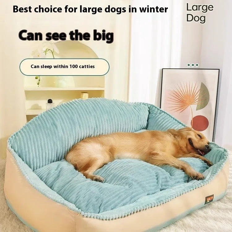 Morandi colour matching winter warm removable and washable lazy sofa dog mat cat bed kennel