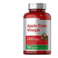 Bottle of 150 apple cider vinegar health supplement capsules on a white background.