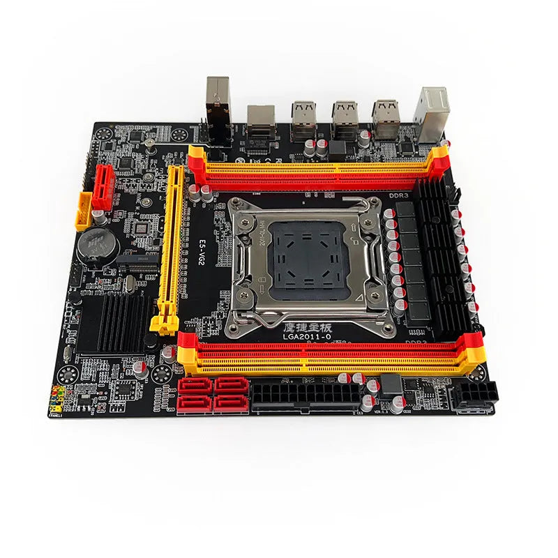 X79-VG2 desktop motherboard showing LGA 2011 socket, DDR3 slots, and expansion interfaces