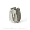 Irregular shaped ceramic vase in magnesium clay for flower arrangements