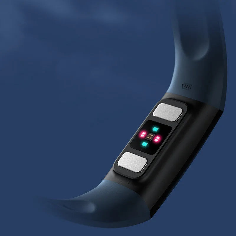 Y6 Black smart bracelet watch with a 1.1-inch screen for health monitoring.