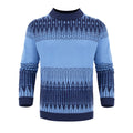 Men's basic acrylic knitted long-sleeved pullover sweater on a hanger