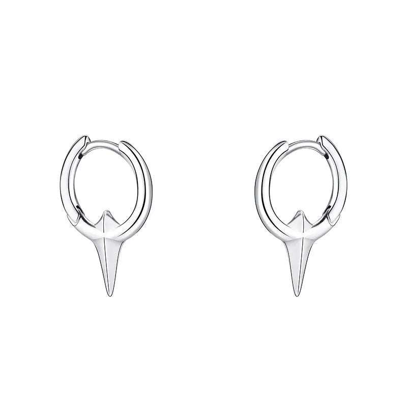 Women's geometric star ear clips with platinum electroplating and clip-on design