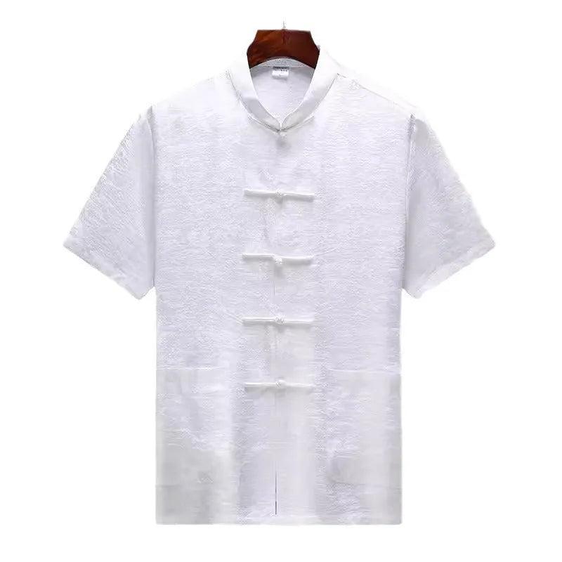 Traditional Chinese Tang suit for men in Mulberry silk fabric, available in multiple colours and sizes