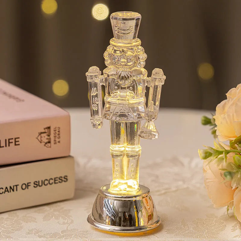 Transparent plastic walnut soldier nutcracker Christmas tree ornament