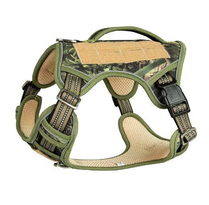 Tactical dog chest strap harness in Oxford cloth for search and rescue patrol working dogs