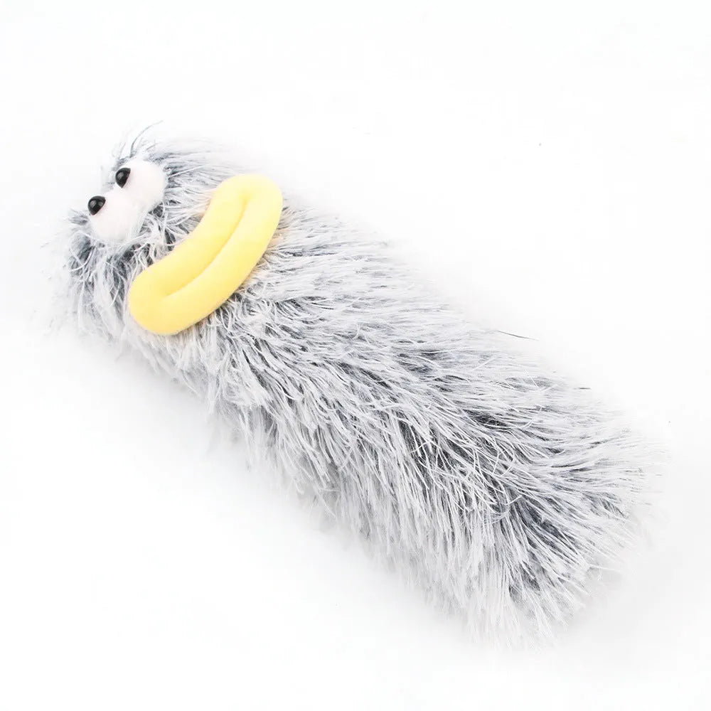Soft plush interactive cat toy with crinkle sound and catnip filling for indoor play