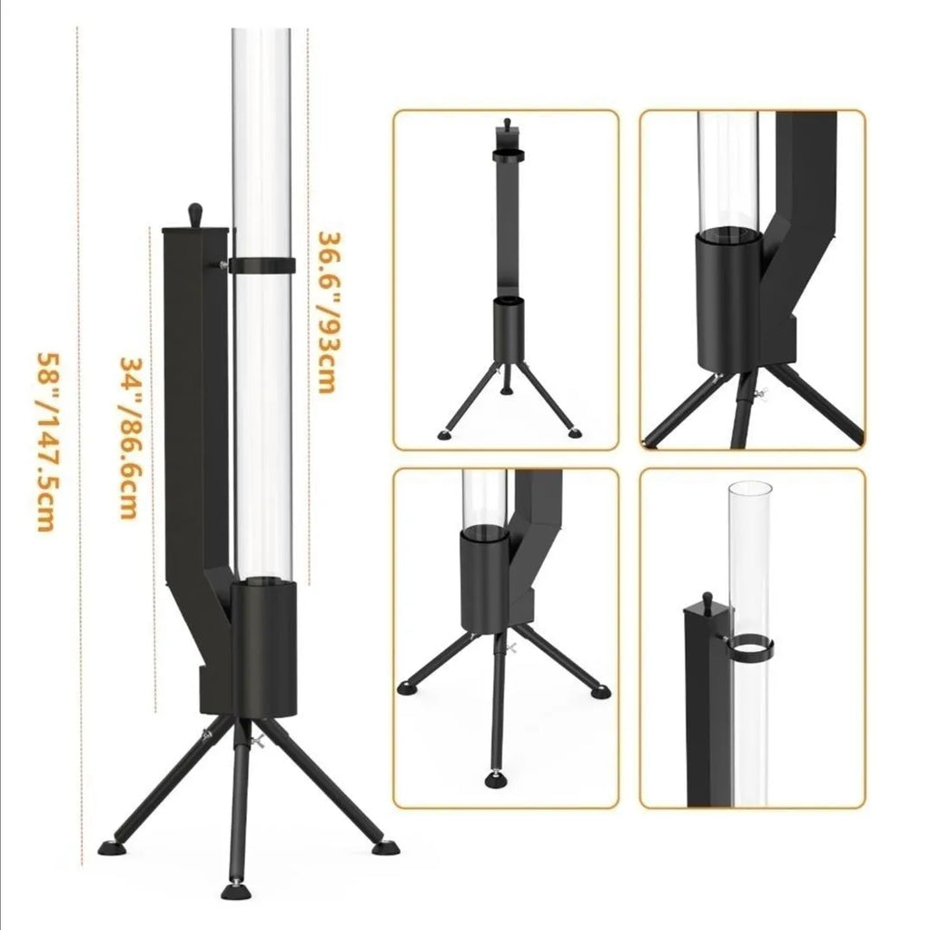 Vertical iron rocket furnace wood burning heating stove for courtyard use