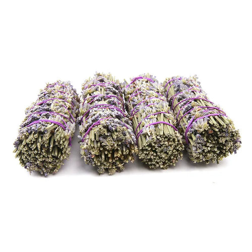 Natural dried flower aromatherapy stick with lavender fragrance measuring 4 inches long