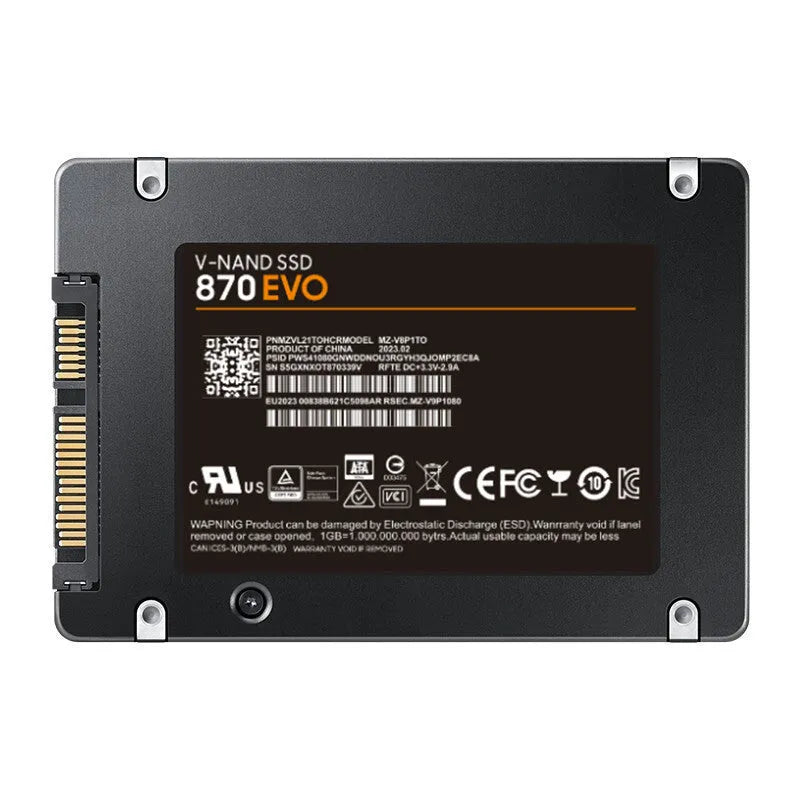 Samsung 870 EVO 2.5-inch SATA III internal solid-state drive for PC and laptop storage upgrades