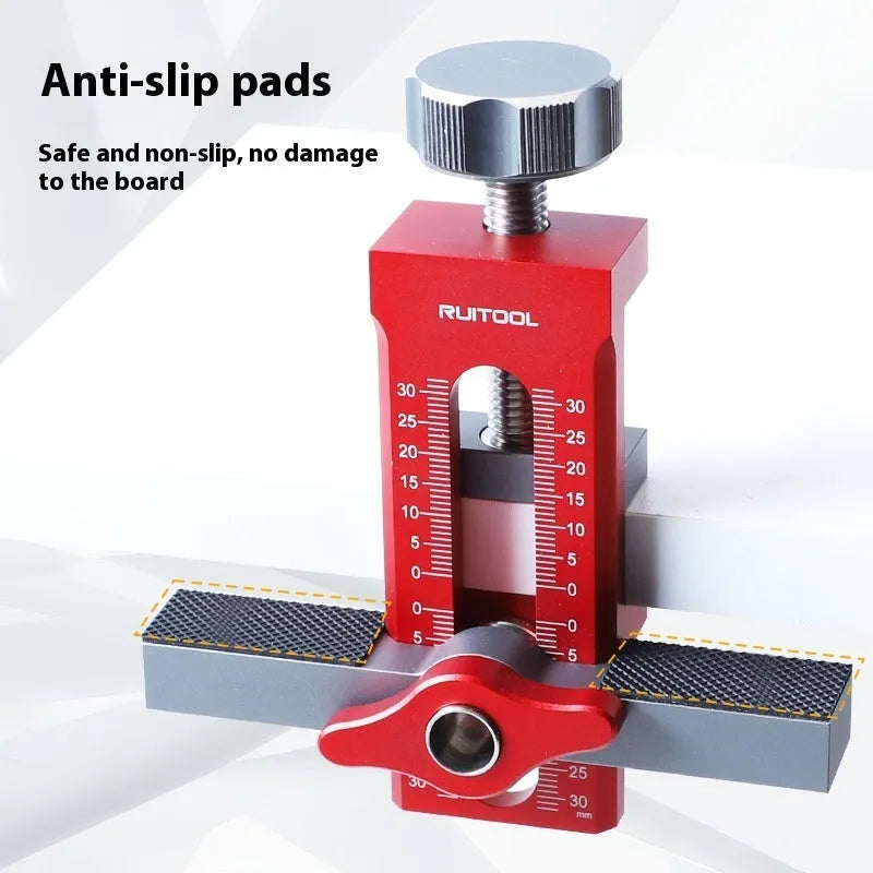 Aluminium alloy cabinet door installation aid tool for woodworking projects with 10mm diamond hole fittings