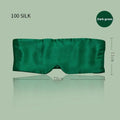 Mulberry silk sleep eye mask shown in multiple colours including black, champagne gold, and navy blue.