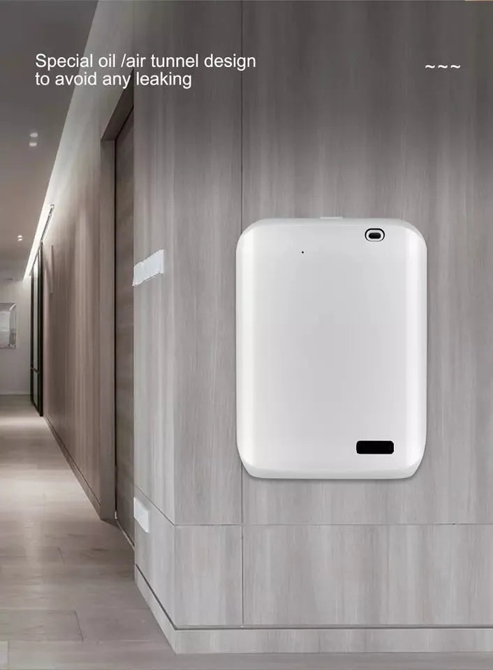 White wall mount aroma diffuser with smart app control and 150ml capacity for essential oils