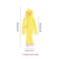 Large pink and yellow plush dog toy with rattle and paper sound elements for golden retrievers
