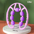 Ring clip leg massager roller with twelve wheels in macaron pink colour