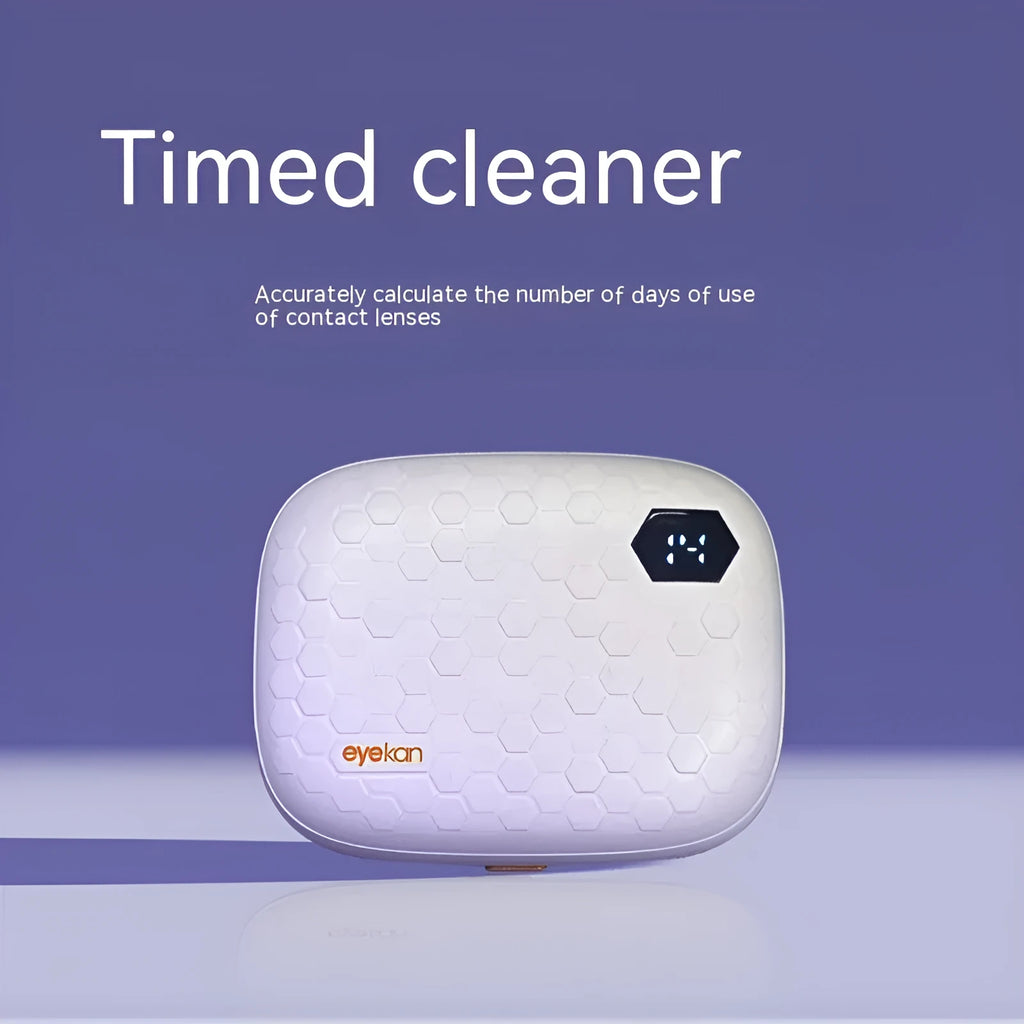 Automatic ultrasonic cleaning machine for invisible glasses in pearl white colour