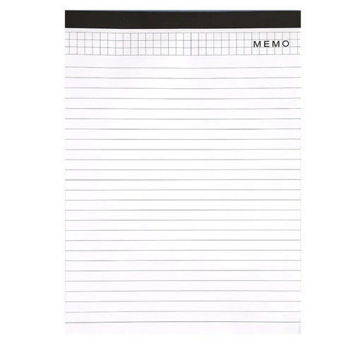 A4 tearable meeting minutes notebook with grid paper and wireless adhesive binding in assorted colours