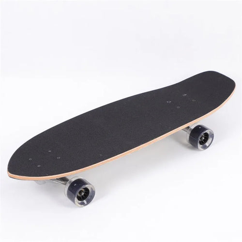 White 31-inch wooden street scooter with maple deck for adult urban riding.