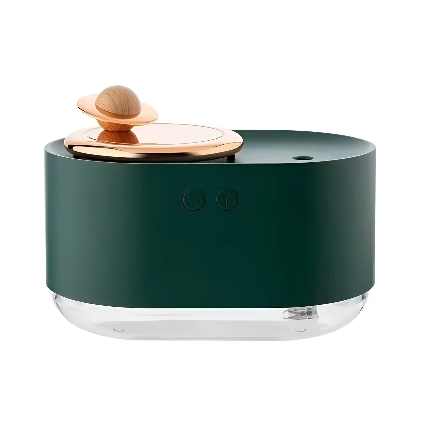 Rotating planet design USB humidifier in green colour with 0.5L water tank