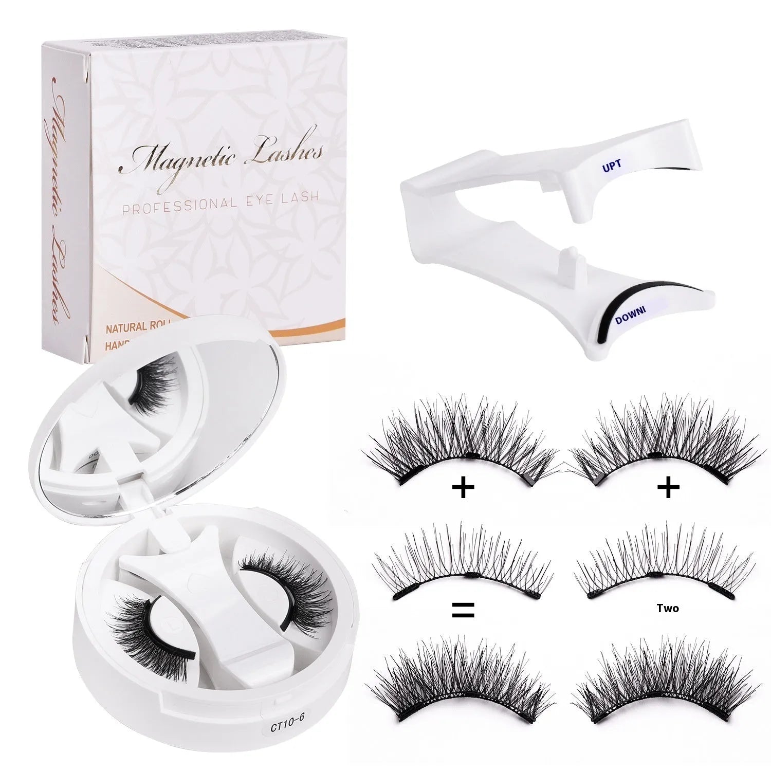 Portable chemical fibre false eyelash storage box with integrated soap holder compartments