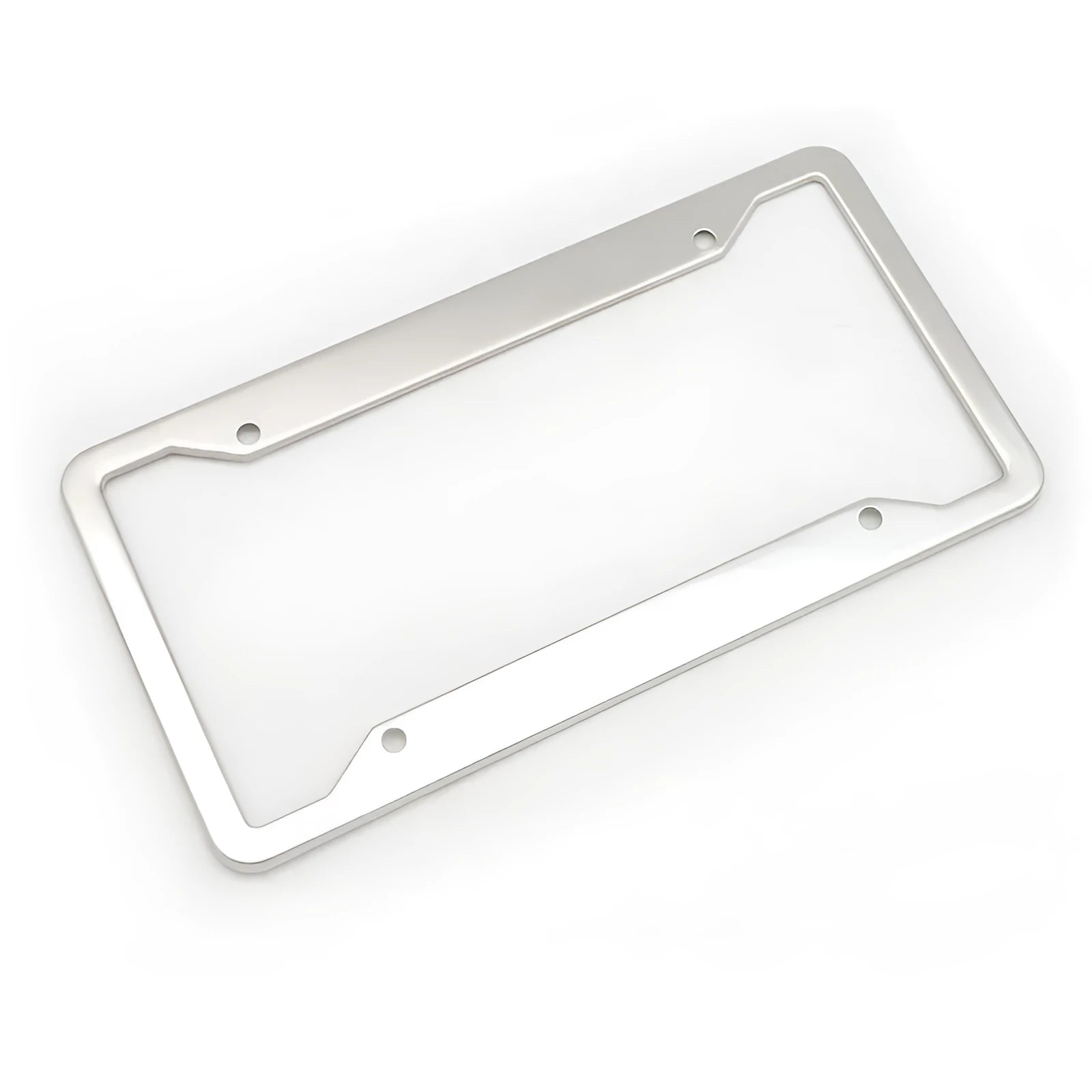 Aluminium alloy license plate frame in black, light grey, silver, or stainless steel finishes