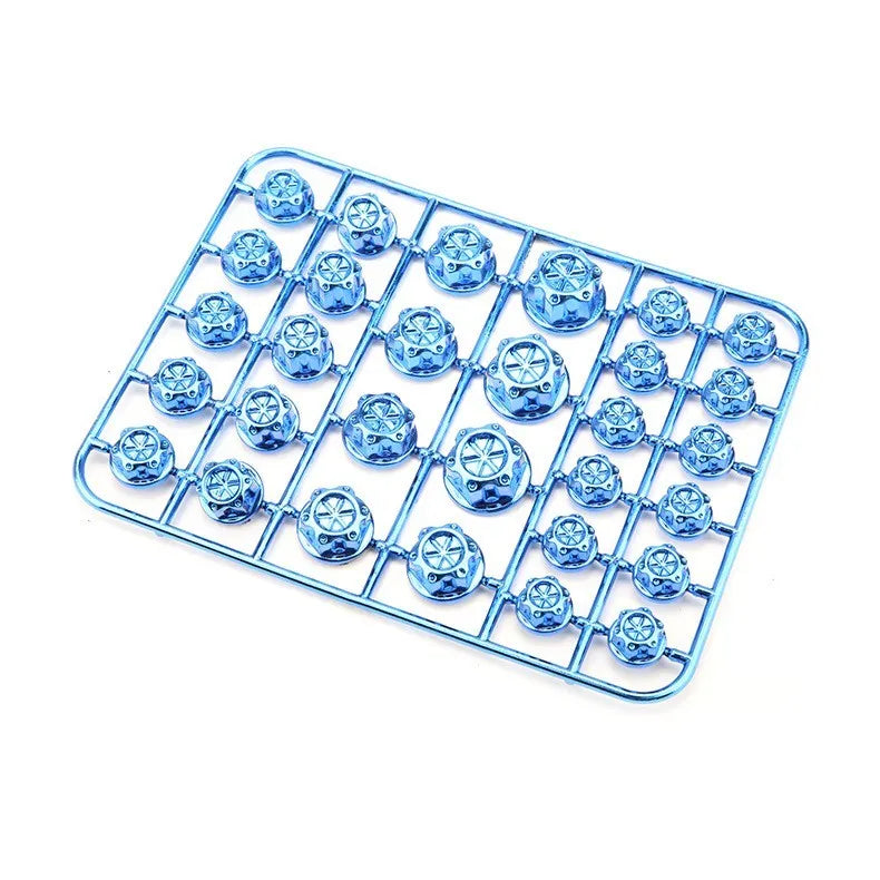Set of 30 coloured ABS plastic screw caps for motorcycle engine modifications