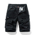 Men's Army Green cotton shorts with zipper pockets and Korean style fit for summer wear