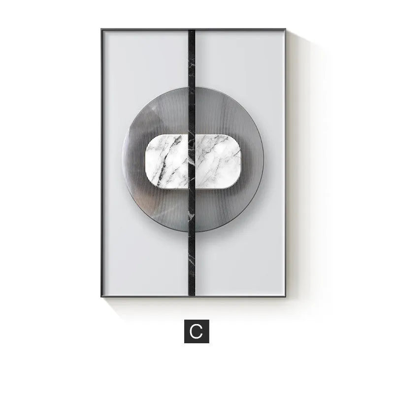 Abstract geometric pattern canvas wall painting in multiple size options