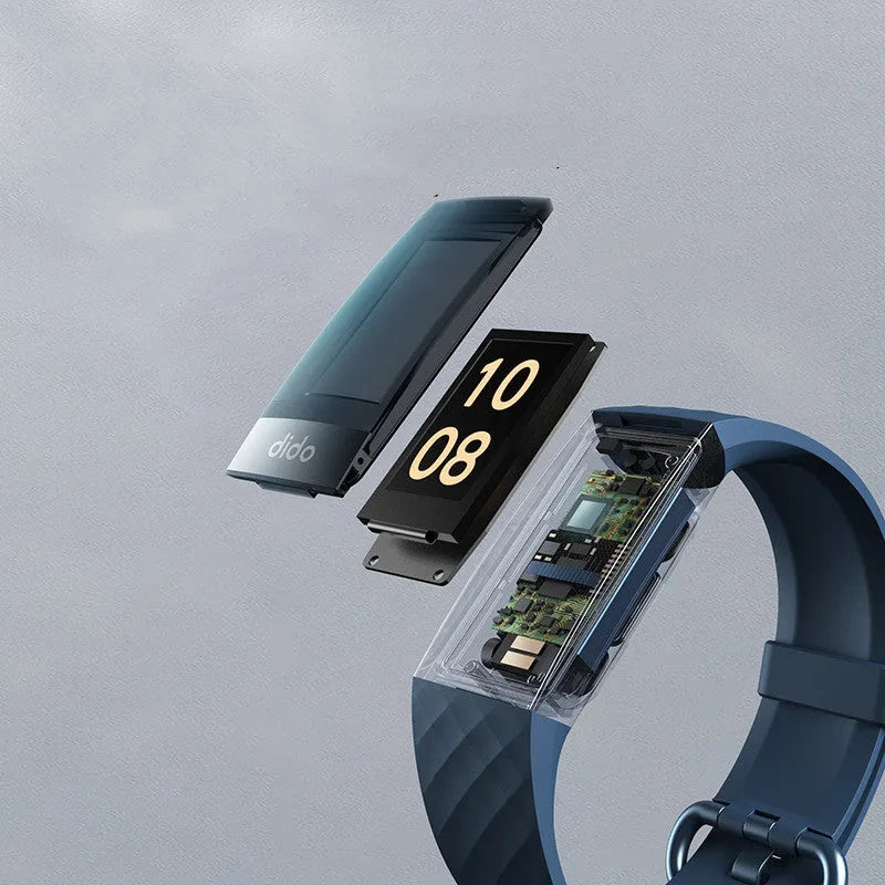 Y6 Black smart bracelet watch with a 1.1-inch screen for health monitoring.