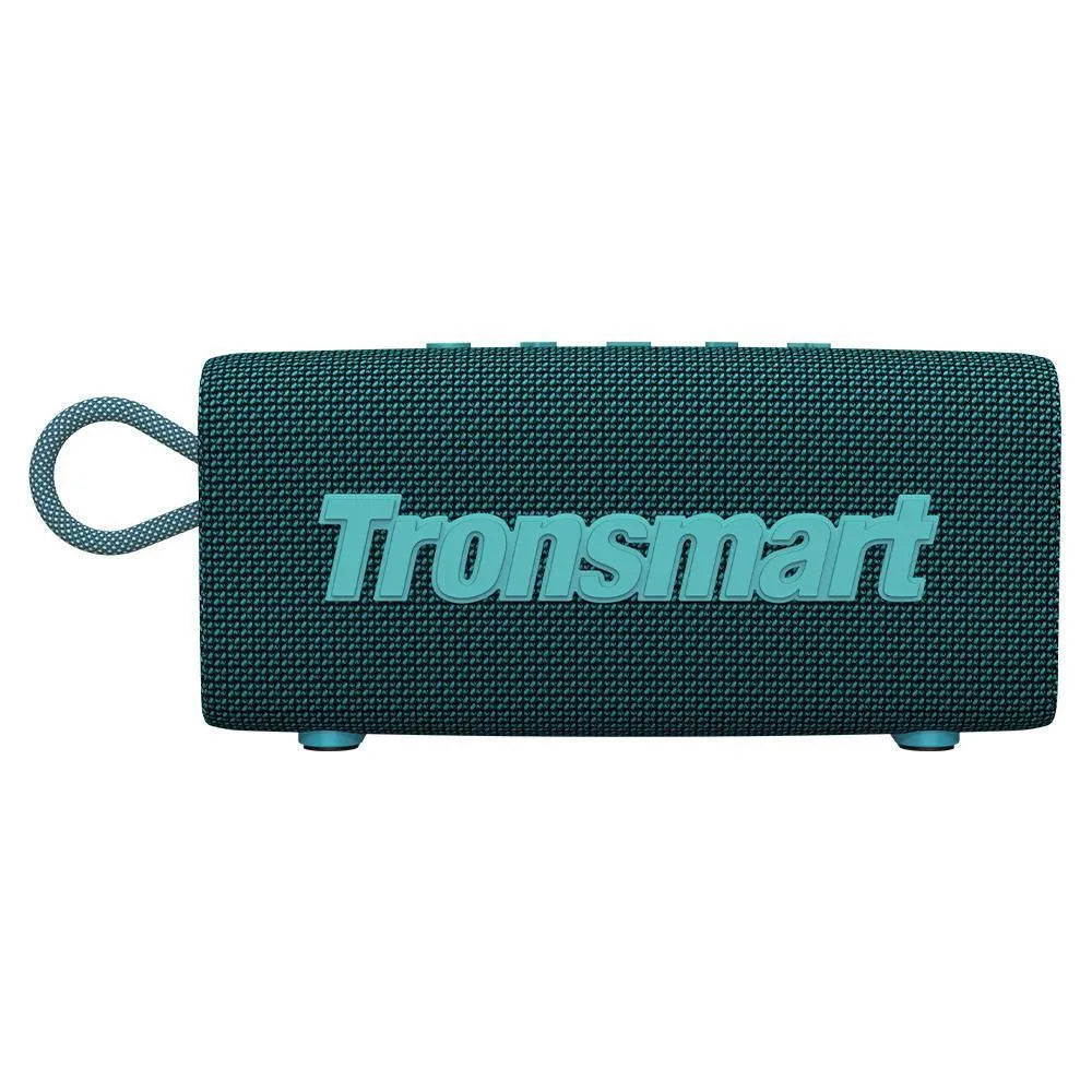 Waterproof portable Bluetooth speaker in multiple colours including blue, black, red, grey, camouflage, and orange