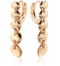 Retro gold woven long circle hoop earrings with 5cm diameter on copper base